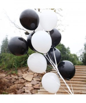 100 PCS 12 Inches Black Latex Balloons Large Thick Big Round Biodegradable Bulk Helium Gas or Air Inflated for Kids Birthday ...