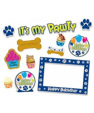 Beistle Puppy Dog Birthday Party Supplies with"Pawty" Banner-"Happy Birthday" Centerpiece- Dog Bone Hanging Whirls- Paw Print...