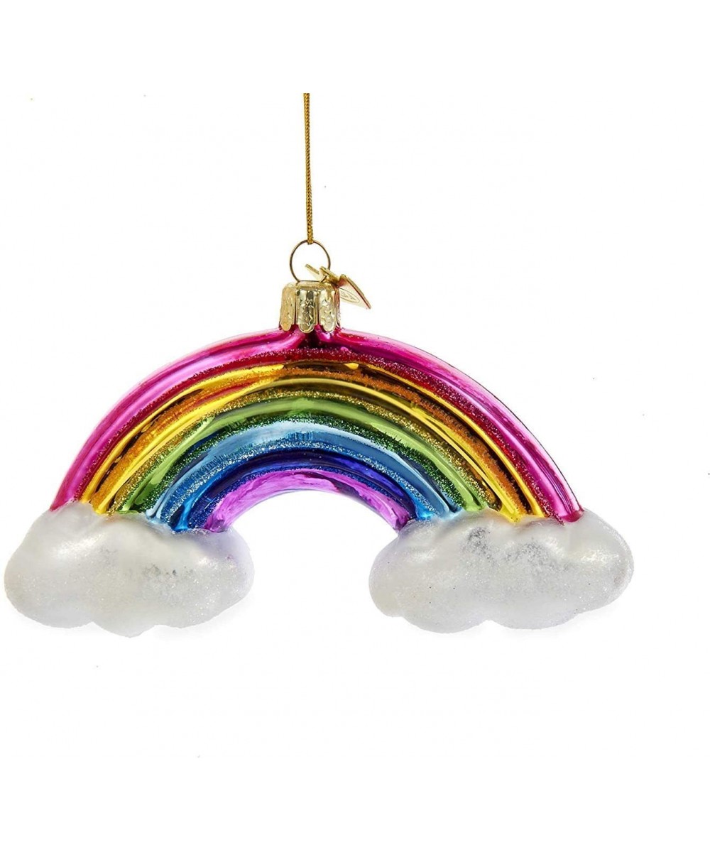 Noble Gems Rainbow and Clouds Glass Christmas Ornament - C3124DY4821 $12.03 Ornaments