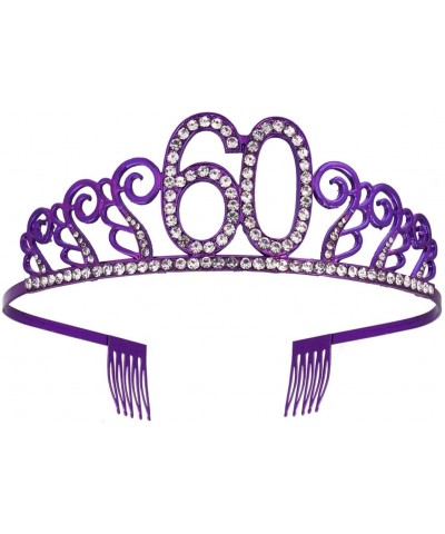 60th Birthday Tiara Gift Number Crown Happy Birthday Party Headwear 60th Birthday Party Supplies - Purple 70 - C7197X0E5LM $9...