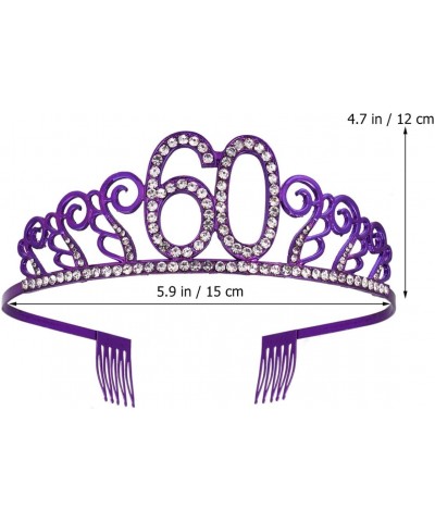 60th Birthday Tiara Gift Number Crown Happy Birthday Party Headwear 60th Birthday Party Supplies - Purple 70 - C7197X0E5LM $9...