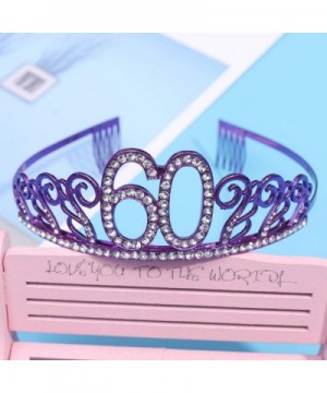 60th Birthday Tiara Gift Number Crown Happy Birthday Party Headwear 60th Birthday Party Supplies - Purple 70 - C7197X0E5LM $9...