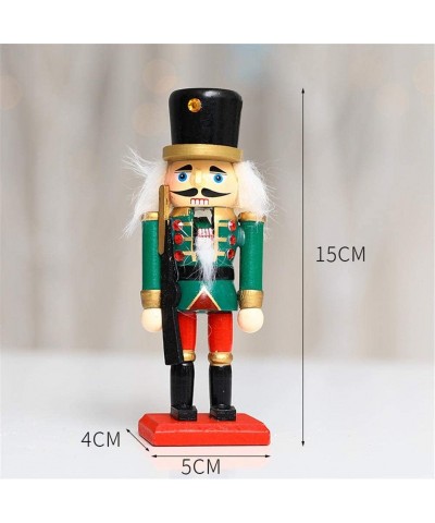 Wooden Soldier Nutcracker- 15CM Christmas Decoration Wooden Nutcracker Soldier-Traditional Christmas Wooden Nutcracker bearab...