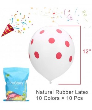 12 Inches Latex Assorted MultiColor Polka Dot Balloons Birthday Festival Party Supplies Colorful 100 Pcs (Colorful 01) - Colo...