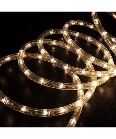 10 feet Warm White LED Rope Lights for Accent Holiday Christmas Party Decoration Lighting - ETL & UL Certified - 10- 25- 50- ...