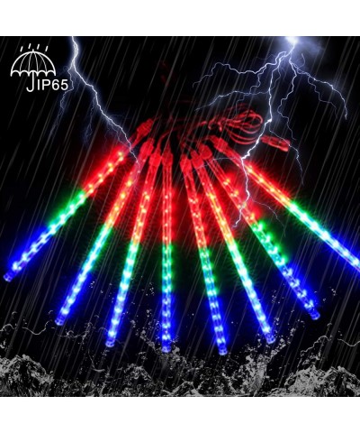 Christmas Lights Meteor Shower Lights 50cm 8 Tube 288 LEDs- Multicolor Meteor Lights Led Falling Rain Lights for Christmas Tr...