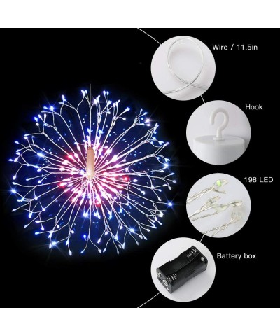 Fairy Firework String Lights-198 LED Copper Lights-8 Modes Dimmable Hanging Fairy Lights-Waterproof Starburst Lights Dandelio...