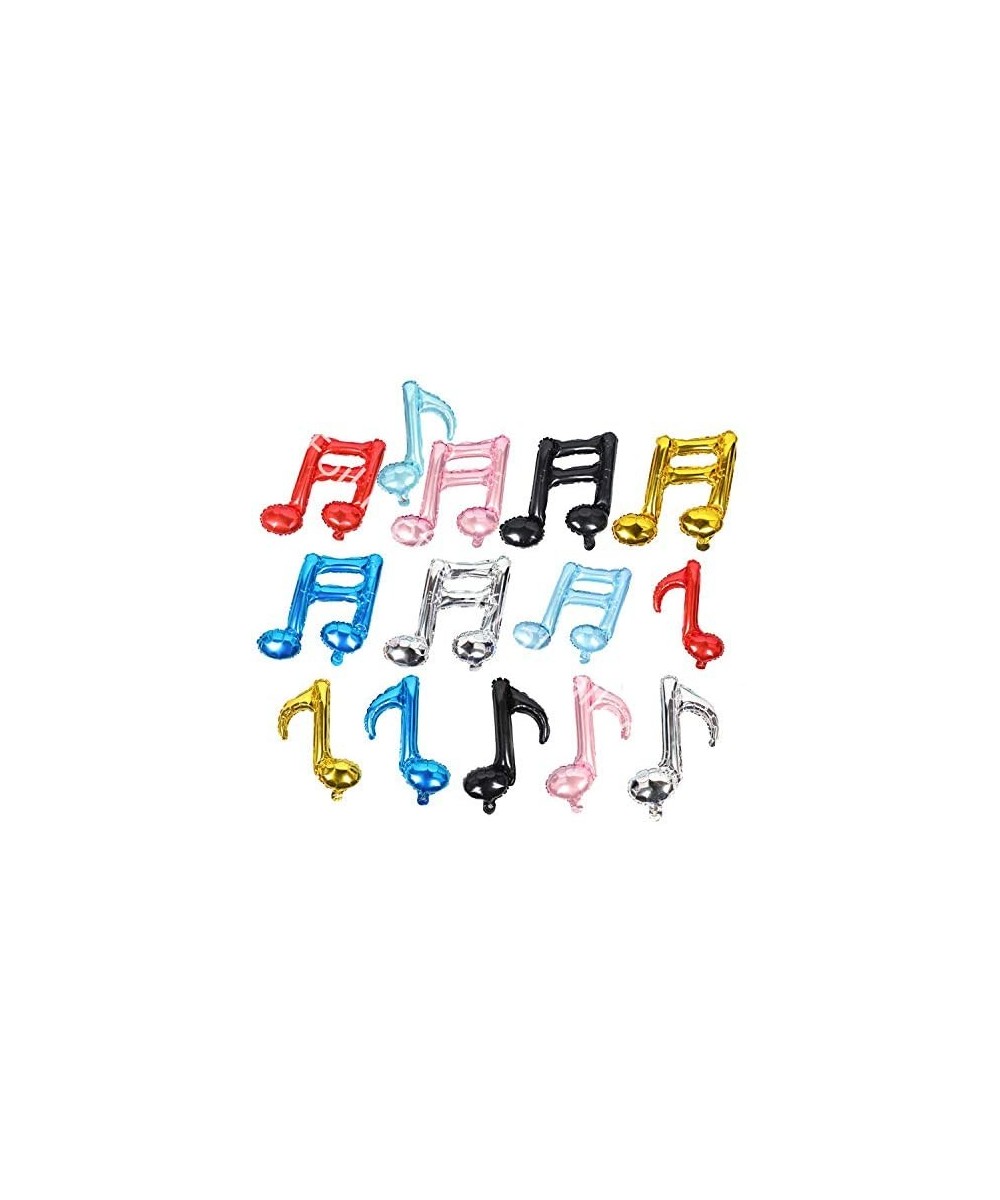 15pcs Music Note Foil Balloons- 16inch Color Music Note Mylar Balloons for Baby Shower Wedding Concert Band Bar Theme Party D...