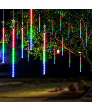 Christmas Lights Meteor Shower Lights 50cm 8 Tube 288 LEDs- Multicolor Meteor Lights Led Falling Rain Lights for Christmas Tr...