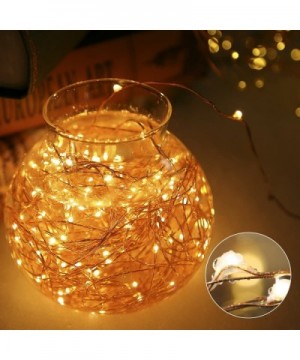 LED String Lights- 66ft 200 LED Waterproof Starry Fairy Lights- 8 Lighting Modes- Battery Powered Decorative Lights for Patio...