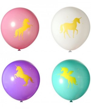 60 Pcs Unicorns Balloons- Latex Balloons for Unicorn Birthday Baby Shower Unicorn Theme Party Supplies (Pink- White- Purple-T...
