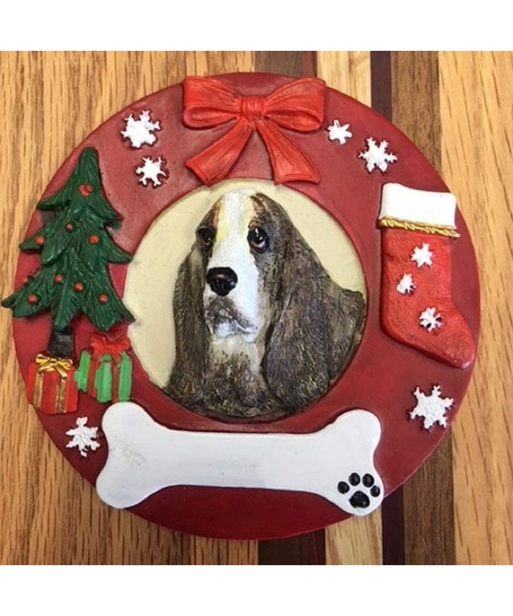 Dog Ornament - Unpainted Ceramic Bisque - Hand Poured in The USA (Basset Hound) - Basset Hound - CT18I4CR8LG $11.03 Ornaments