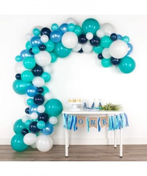 16 ft Balloon Arch & Garland Kit - 100 Balloons- Blue- White- Blue - Birthday Party Decorations- Baby Shower- Engagement- Bri...