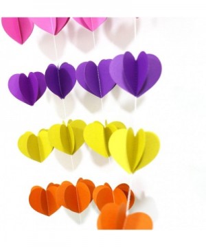 Colorful Paper Heart Bunting Decorations Banners Wedding Bridal Party Garland Decor- 2 Packs - CW12NZ8ZIO8 $7.39 Banners & Ga...