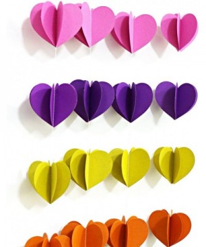 Colorful Paper Heart Bunting Decorations Banners Wedding Bridal Party Garland Decor- 2 Packs - CW12NZ8ZIO8 $7.39 Banners & Ga...