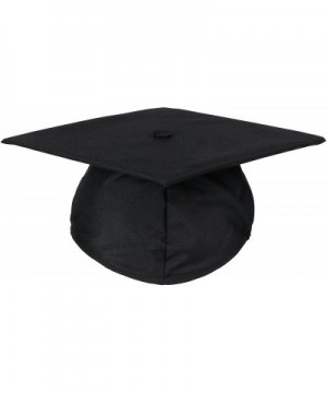 Unisex Adult Matte Graduation Cap with 2020 Tassel - Black With White - C91933ZWNDR $11.52 Hats