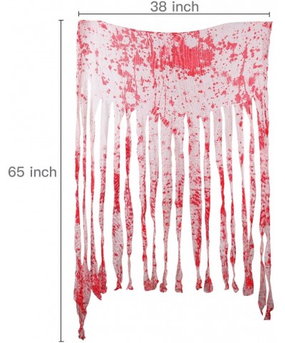 2 Pack Door Curtain Decoration with Bloody Prints Bloody Halloween Doorway Curtain Creepy Cloth Haunted House Horror Decorati...