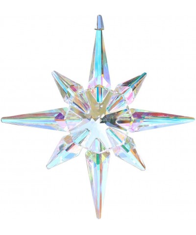 Crystal Ornament Christmas Polaris Snowflake Glass Pendant Decorations- AB Color - C018O764U8D $15.28 Ornaments