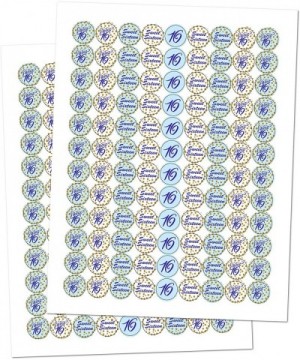 Blue 16th Birthday Kisses Stickers- (Set of 216)- Sweet 16 Chocolate Drops Labels Stickers Hershey's Kisses Party Favors Deco...