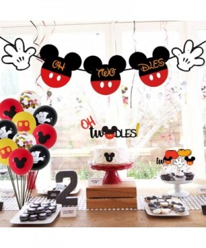 Mickey Mouse Oh Twodles Birthday Party Supplies Decorations - Mickey Mouse Second Birthday Cake Cupcake Topper- Oh Twodles Ba...