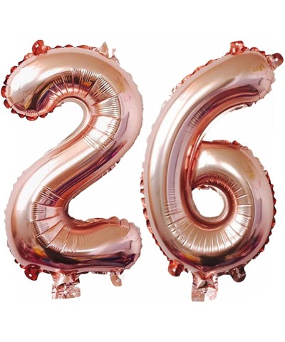 26th Birthday Decorations Party Supplies- Jumbo Rose Gold Foil Balloons for Birthday Party Supplies-Anniversary Events Decora...