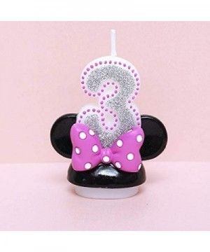 Number 0-9 Cartoon Minnie Candles for Children Birthday Party Cake Topper Decorations Safe Smokeless 1pcs/lot AQ095 (Number 3...