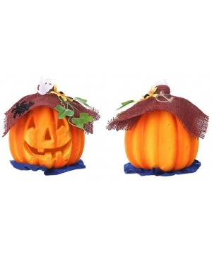2PCS Halloween Pumpkin Lantern Night Light-Ghost Pumpkin Lantern-Lamps Halloween Decorations BubblePumpkins Lamp Gift (C) - C...