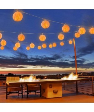 Outdoor LED Globe String Lights - 8 Flickering Flame Light Christmas Lights - Waterproof Patio String Lights Outdoor Decorati...