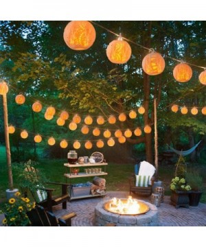 Outdoor LED Globe String Lights - 8 Flickering Flame Light Christmas Lights - Waterproof Patio String Lights Outdoor Decorati...