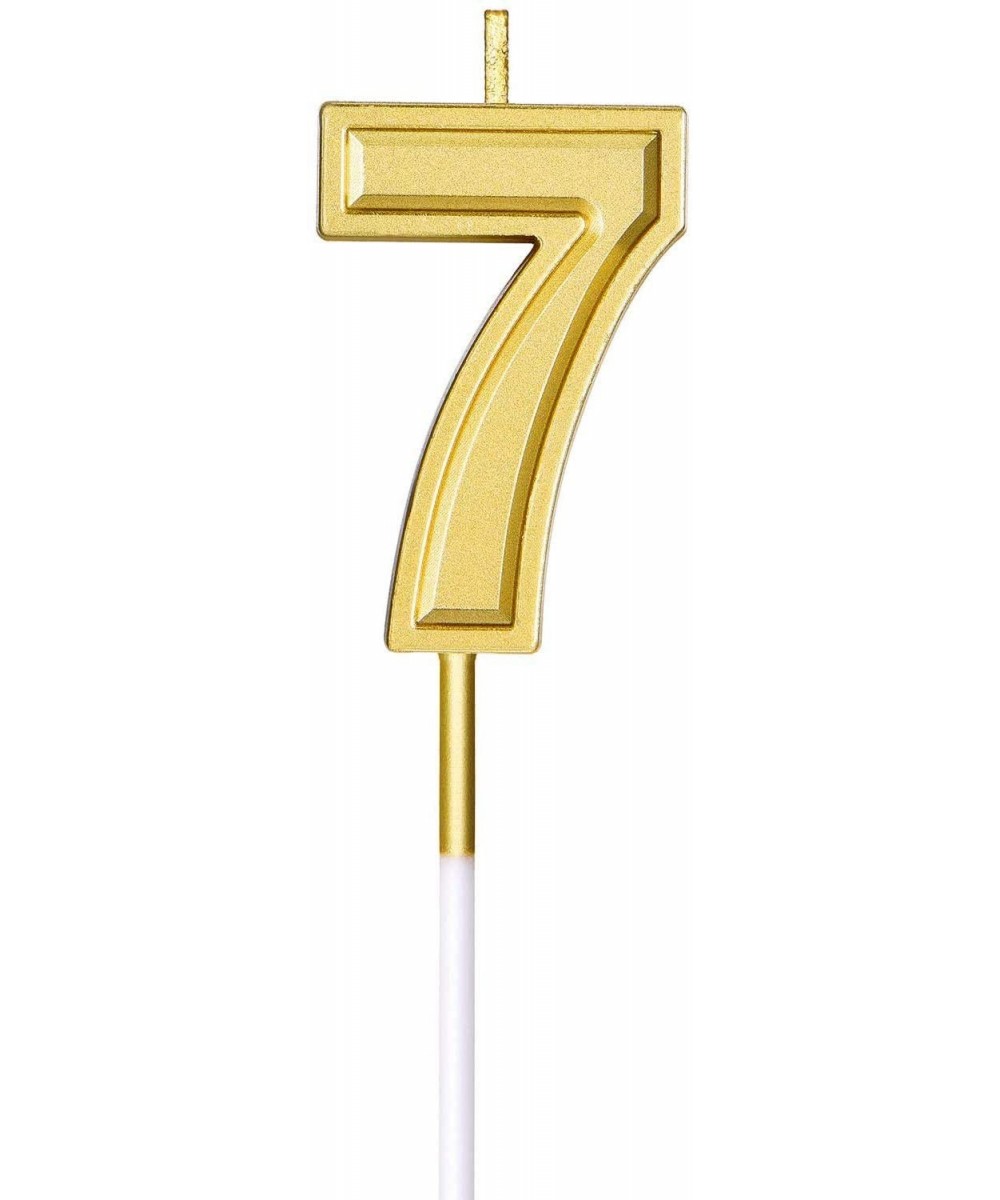 Birthday Candles Number Candles Gold Glitter Cake Topper Decoration Birthday Numeral Candles for Party Anniversary Kids Pets ...