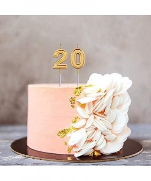 Birthday Candles Number Candles Gold Glitter Cake Topper Decoration Birthday Numeral Candles for Party Anniversary Kids Pets ...