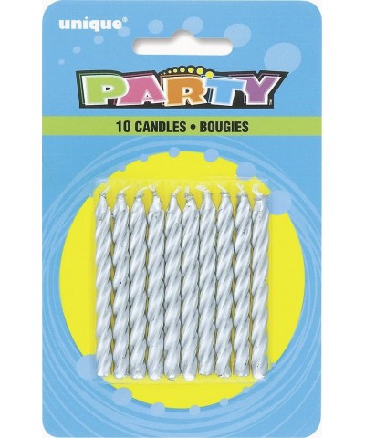 party decoration- 2.5"- Silver Spiral - Silver Spiral - CM1270XPK1F $5.61 Birthday Candles