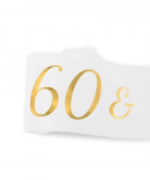 60 and Fabulous Satin Sash - 60th Birthday Sash 60 Birthday Gifts Party Favors- Supplies and Decorations (White) - CS18CU40QU...