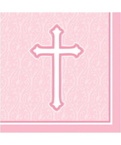 18 Count Lunch Napkins- Faith Pink - Faith Pink - C911K4INWWX $5.28 Tableware