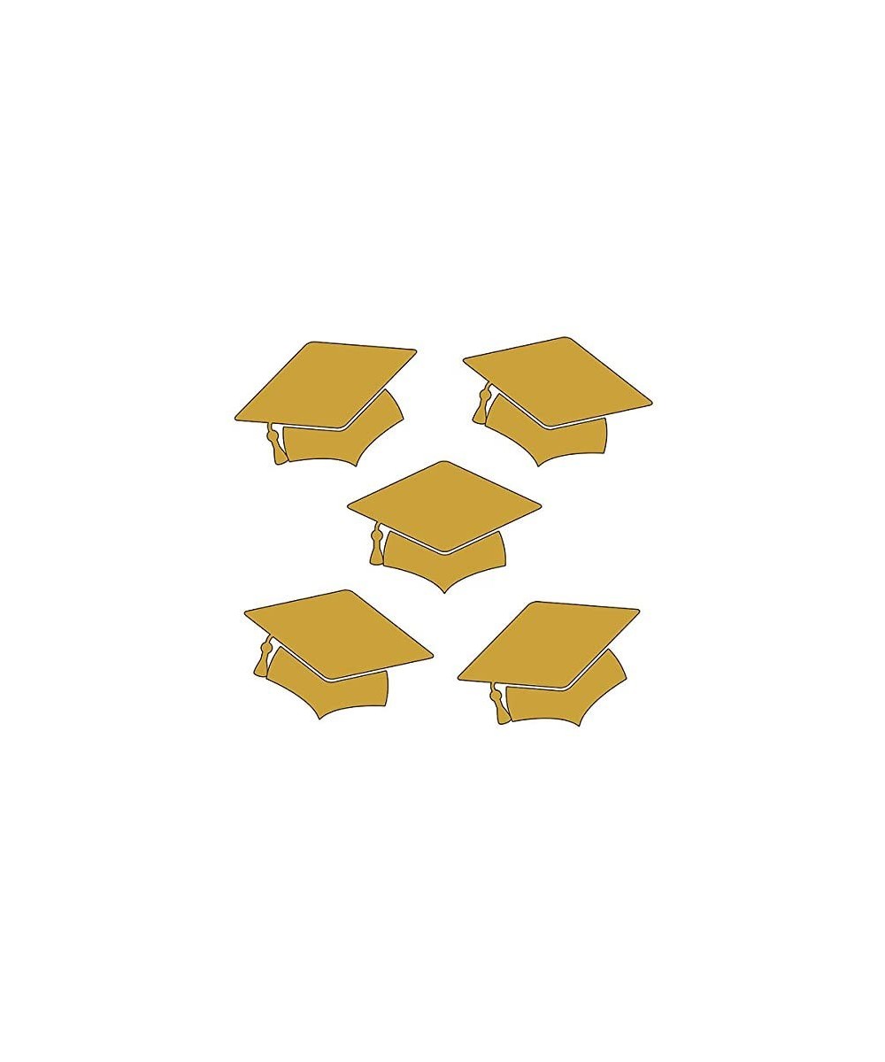 Gold MORTARBOARD Grad Sticker (24 Pieces) - Sticker - CL18GD6038K $10.37 Banners & Garlands