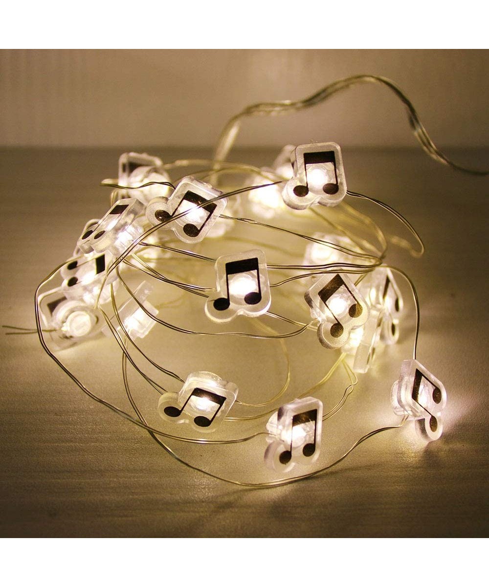 Music Note Firefly Moon String Lights Battery Power LED Decorative Twinkle Stars String Light for Wedding Party Xmas Tree Bed...