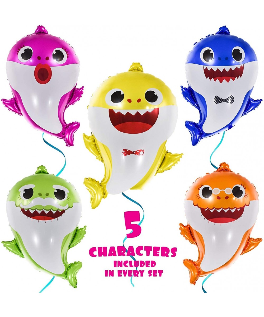 Large 25" Cute Shark Baby Birthday Balloons - Birthday Party Decorations Baby Shower Supplies Helium Balloons- All Family Mem...