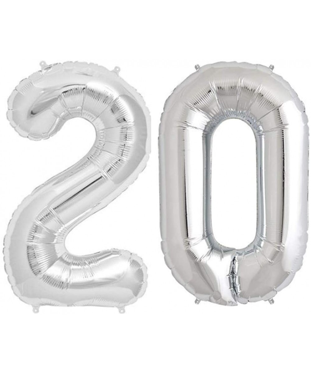 Silver Number 20 Balloon- 40 inch - Silver Number 20 - CQ18I4I8GI9 $7.08 Balloons