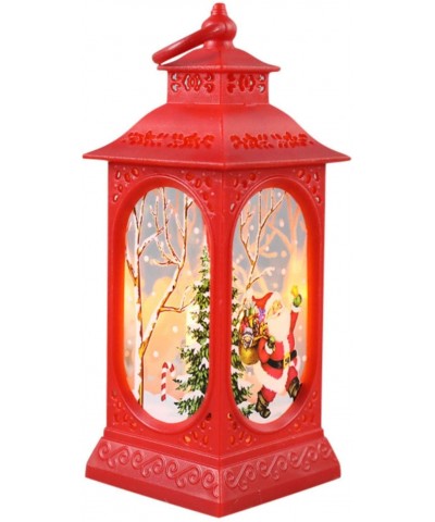 1PCS Christmas Portable Lanterns- Colorful Night Lamp Lights LED Xmas Cute Santa Snowman Christmas Tree Merry Flame Lights Ha...