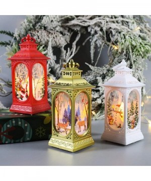 1PCS Christmas Portable Lanterns- Colorful Night Lamp Lights LED Xmas Cute Santa Snowman Christmas Tree Merry Flame Lights Ha...