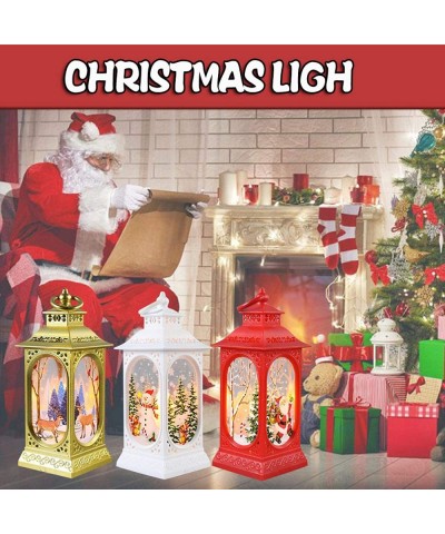 1PCS Christmas Portable Lanterns- Colorful Night Lamp Lights LED Xmas Cute Santa Snowman Christmas Tree Merry Flame Lights Ha...