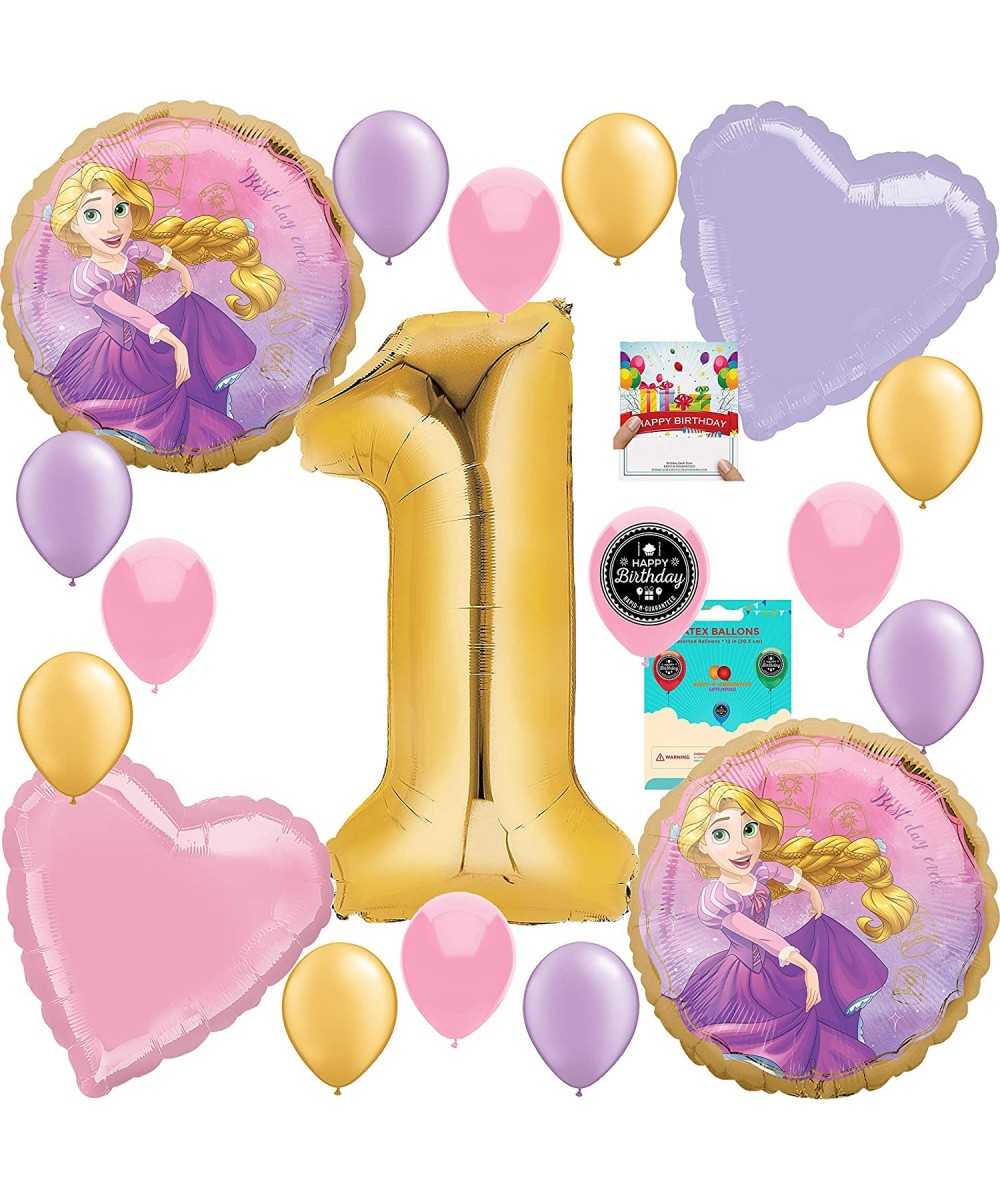 Rapunzel Party Supplies Princess Tangled Balloon Decoration Bundle for 1st Birthday - C218ZOX5CKN $13.49 Balloons