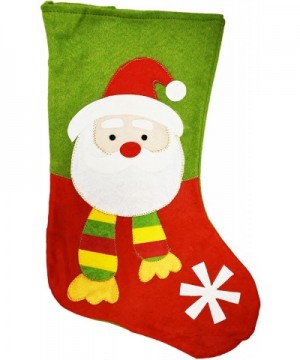 Set of 6 Christmas Stockings! 18" Santa- Snowman- Reindeer- Polar Bear- Owl Christmas Holiday Stockings with Hanging Tag - C9...