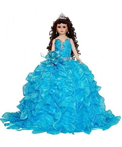 24" Porcelain Quince Anos Quinceanera Umbrella Last Doll Muneca Centerpiece ~Turquoise ~ KB24727-10 - Turquoise - CJ186M53GYE...