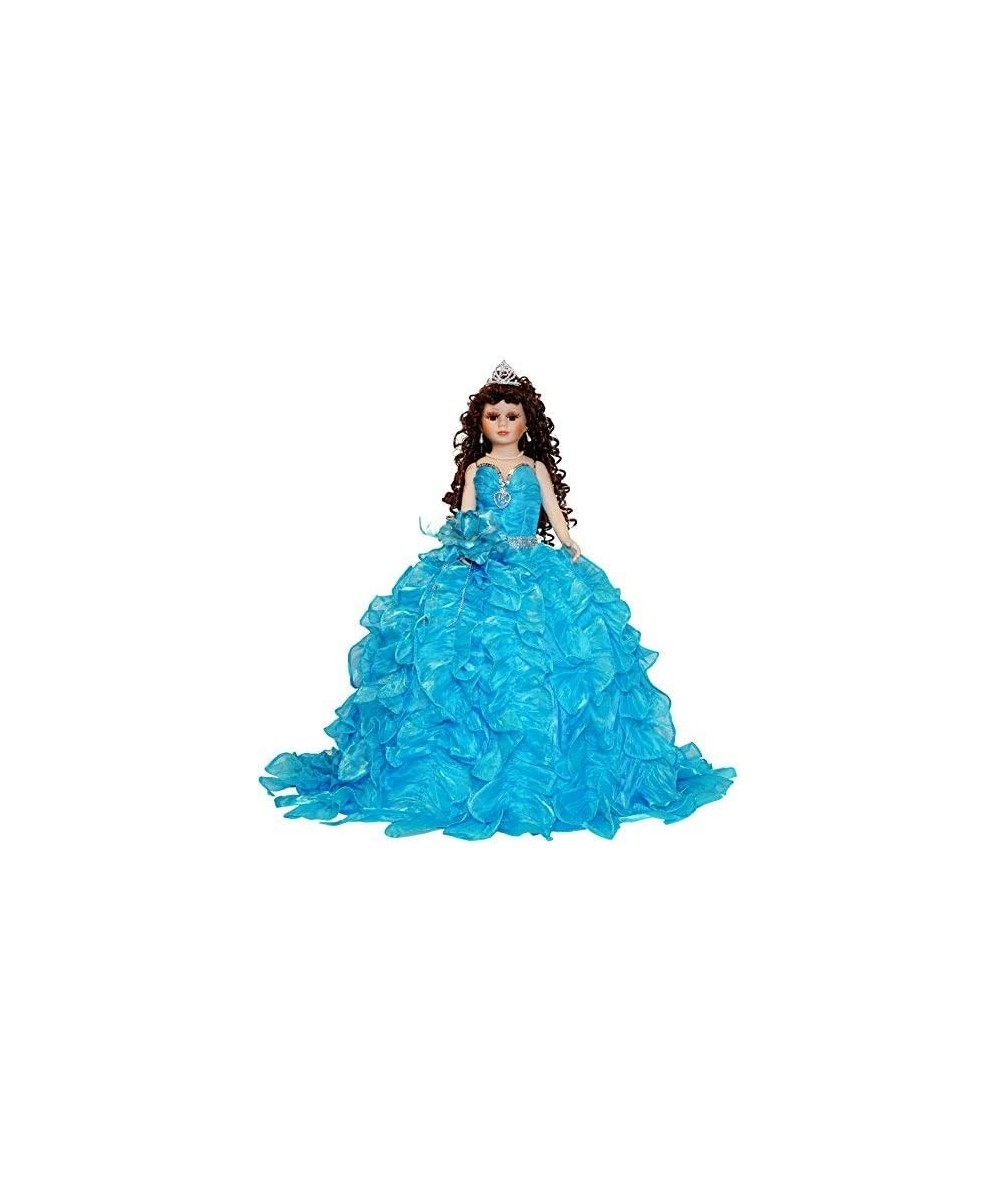 24" Porcelain Quince Anos Quinceanera Umbrella Last Doll Muneca Centerpiece ~Turquoise ~ KB24727-10 - Turquoise - CJ186M53GYE...