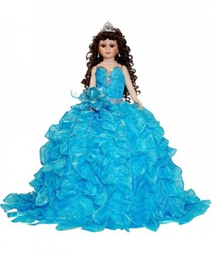 24" Porcelain Quince Anos Quinceanera Umbrella Last Doll Muneca Centerpiece ~Turquoise ~ KB24727-10 - Turquoise - CJ186M53GYE...