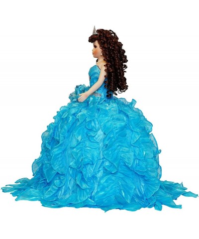 24" Porcelain Quince Anos Quinceanera Umbrella Last Doll Muneca Centerpiece ~Turquoise ~ KB24727-10 - Turquoise - CJ186M53GYE...