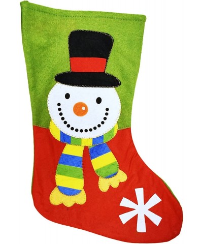 Set of 6 Christmas Stockings! 18" Santa- Snowman- Reindeer- Polar Bear- Owl Christmas Holiday Stockings with Hanging Tag - C9...