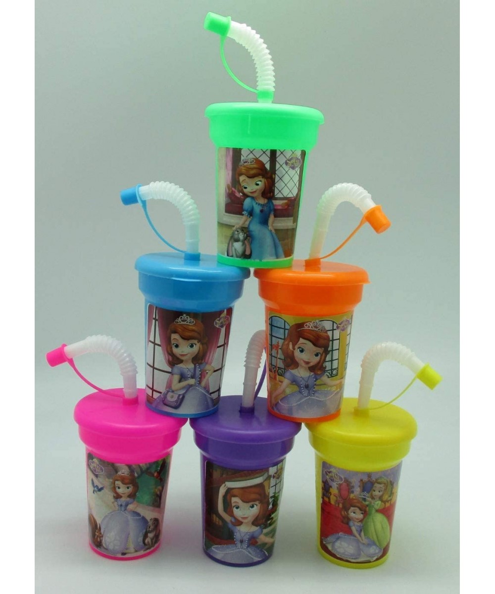 6 Sofia the First Stickers Birthday Sipper Cups with Lids Party Favor Cups - CI18OEM6AWW $8.78 Party Tableware