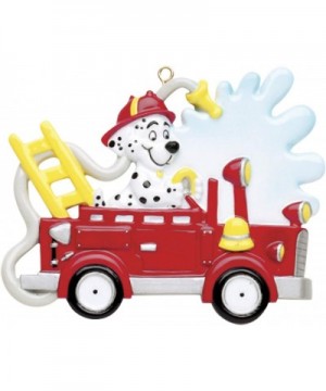 Personalized Fire Engine Truck Dog Christmas Tree Ornament 2020 - Dalmatian Marshall Firefighter Ride for Rescue Patrol Story...